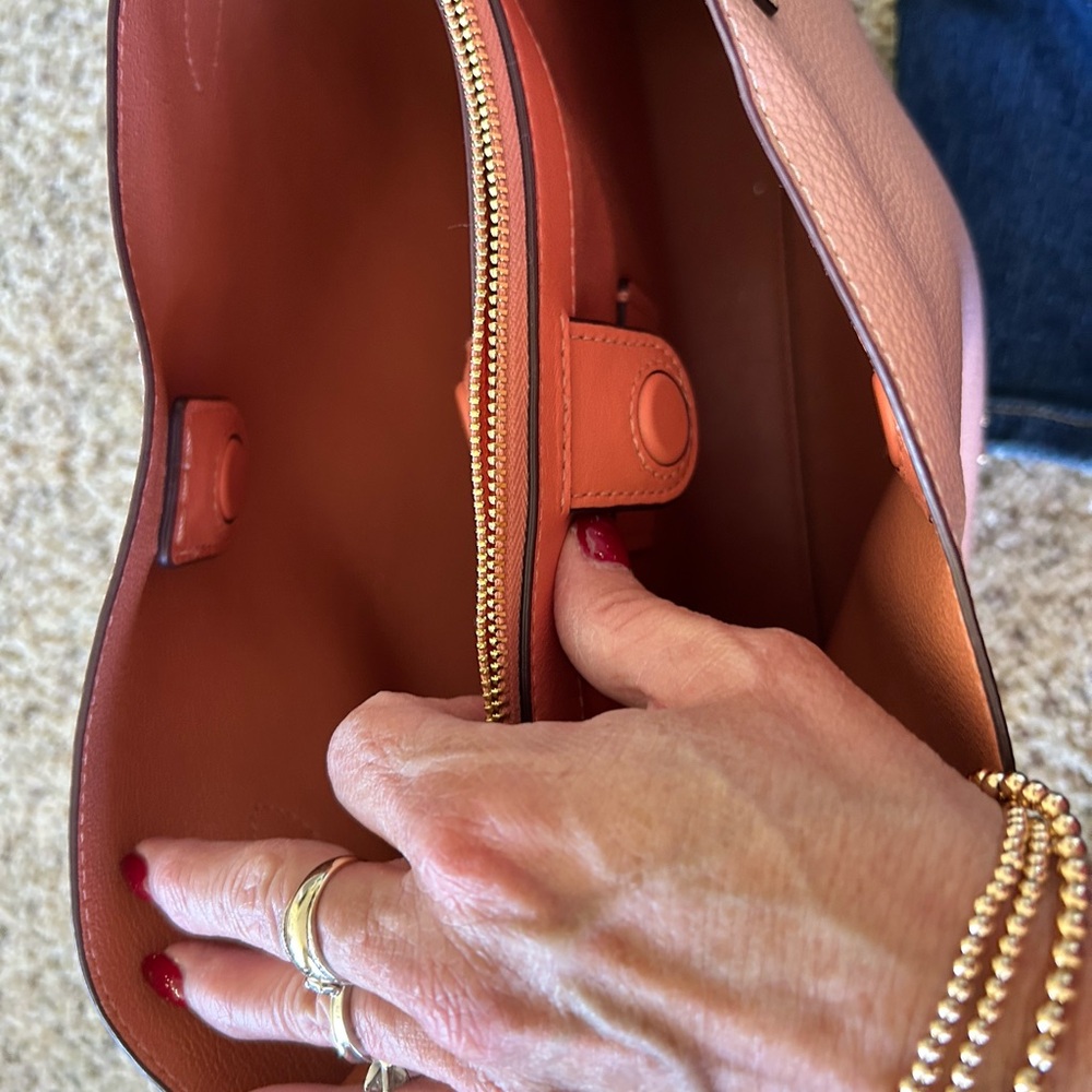 Coach Blush Pink Leather Shoulder Bag - Picture 2 of 5